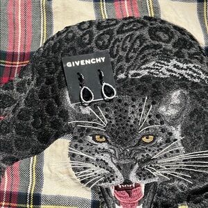 Givenchy Black Teardrop Earrings